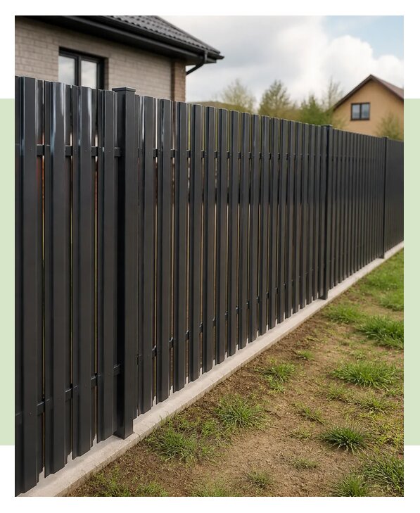 Однорядный забор из евроштакетника в Елабуге по цене от 3241 р. | ЗаборЭксеперт-Лбг